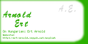 arnold ert business card